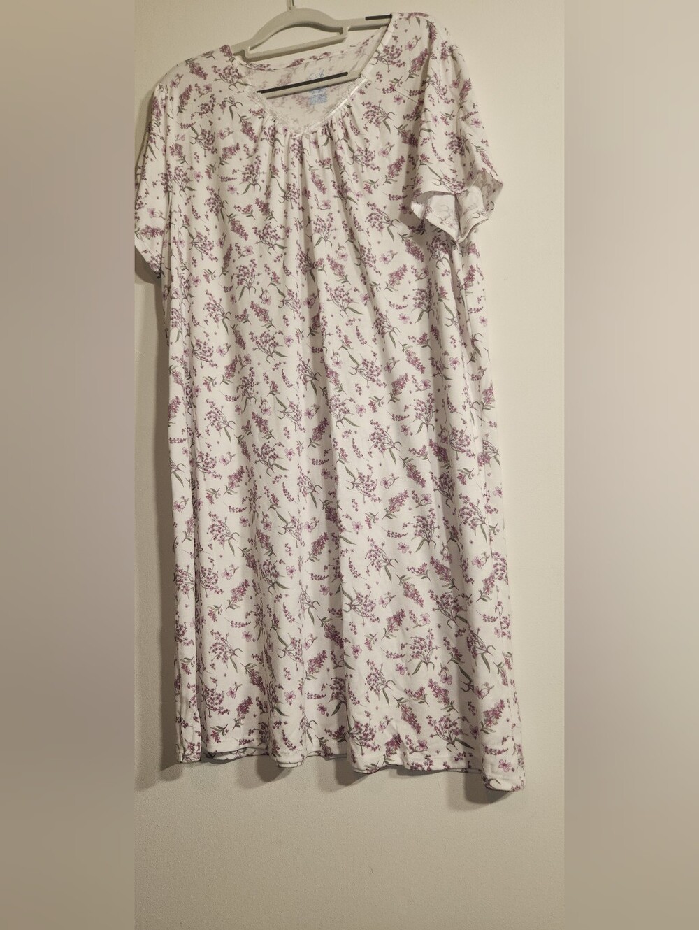 Adonna XL Nightgown W/ Purple Flowers